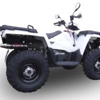 GPR pot echappement compatible avec  Polaris Sportsman 850 H.O. / EPS / SP 2009-2016, Deeptone Atv, Échappement légal, homologué,silencieux avec db killer amovible et tuyau de liaison spécifique 