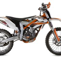 GPR pot echappement compatible avec  Ktm Freeride 350 4T 2012-2017, Deeptone Inox, Paire de pot d'échappement homologuées, livrées avec db killer amovible et raccords spécifiques 