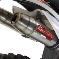 GPR pot echappement compatible avec  Ktm Freeride 350 4T 2012-2017, Deeptone Inox, Paire de pot d'échappement homologuées, livrées avec db killer amovible et raccords spécifiques 