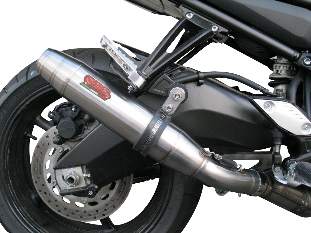 GPR pot echappement compatible avec  Yamaha Fz 8  2010-2016, Deeptone Inox, Échappement légal, homologué,silencieux avec db killer amovible et tuyau de liaison spécifique 