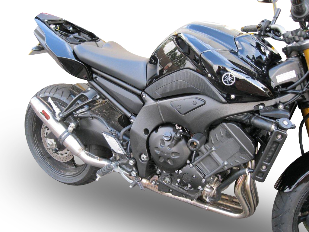 GPR pot echappement compatible avec  Yamaha Fz 8  2010-2016, Deeptone Inox, Échappement légal, homologué,silencieux avec db killer amovible et tuyau de liaison spécifique 