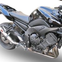 GPR pot echappement compatible avec  Yamaha Fz 8  2010-2016, Deeptone Inox, Échappement légal, homologué,silencieux avec db killer amovible et tuyau de liaison spécifique 