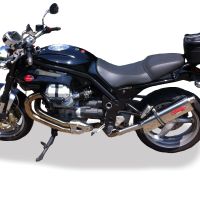 GPR pot echappement compatible avec  Moto Guzzi Griso 1100 2005-2008, Trioval, Pot Échappement slip-on homologué, légal, avec db killer amovible, tuyau de liaison et catalyseur 