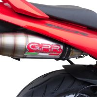 GPR pot echappement compatible avec  Suzuki Gsr 600 2006-2011, Deeptone Inox, Paire de pot d'échappement homologuées, livrées avec db killer amovible et raccords spécifiques 