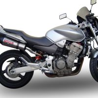 GPR pot echappement compatible avec  Honda Hornet 900 - Cb 900 F 2002-2005, Gpe Ann. titanium, Paire de pot d'échappement homologuées, livrées avec db killer amovible et raccords spécifiques 