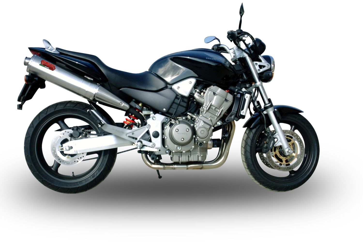 GPR pot echappement compatible avec  Honda Hornet 900 - Cb 900 F 2002-2005, Trioval, Paire de pot d'échappement homologuées, livrées avec db killer amovible et raccords spécifiques 