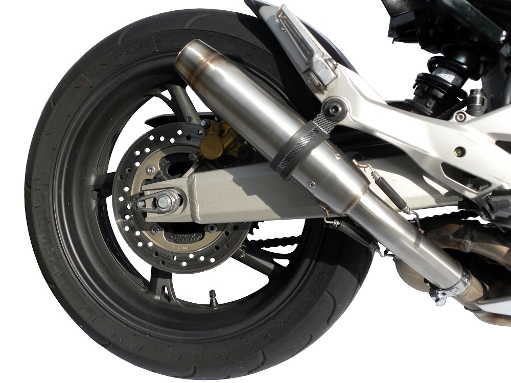 GPR pot echappement compatible avec  Honda Hornet Cb 600 F 2007-2014, Deeptone Inox, Échappement légal, homologué,silencieux avec db killer amovible et tuyau de liaison spécifique 