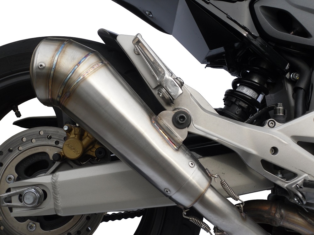 GPR pot echappement compatible avec  Honda Cbr 600 F 2011-2014, Powercone Evo, Échappement légal, homologué,silencieux avec db killer amovible et tuyau de liaison spécifique 