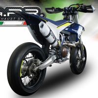 GPR pot echappement compatible avec  Husqvarna FS 450 2016-2017, Albus Ceramic, Pot d'échappement complet racing, compris de collecteur et db killer amovible, sans homologation 