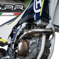 GPR pot echappement compatible avec  Husqvarna FS 450 2016-2017, Albus Ceramic, Pot d'échappement complet racing, compris de collecteur et db killer amovible, sans homologation 