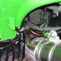 GPR pot echappement compatible avec  Kawasaki Kfx 700 2004-2011, Deeptone Atv, Homologué et légal, système d'échappement complet avec double silencieaux, avec db killer amovible et collecteur spécifique 