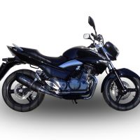 GPR pot echappement compatible avec  Suzuki Gw 250 F Inazuma 2012-2017, Furore Nero, Paire de pot d'échappement homologuées, livrées avec db killer amovible et raccords spécifiques 