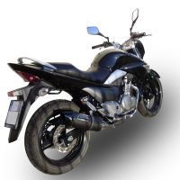 GPR pot echappement compatible avec  Suzuki Gw 250 F Inazuma 2012-2017, Furore Nero, Paire de pot d'échappement homologuées, livrées avec db killer amovible et raccords spécifiques 