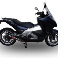 GPR pot echappement compatible avec  Honda Integra 700 2012-2013, Deeptone Inox, Échappement légal, homologué,silencieux avec db killer amovible et tuyau de liaison spécifique 