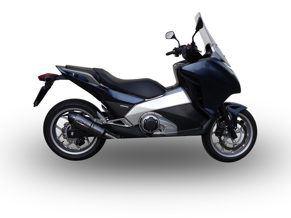 GPR pot echappement compatible avec  Honda Integra 700 2012-2013, Gpe Ann. Poppy, Échappement légal, homologué,silencieux avec db killer amovible et tuyau de liaison spécifique 