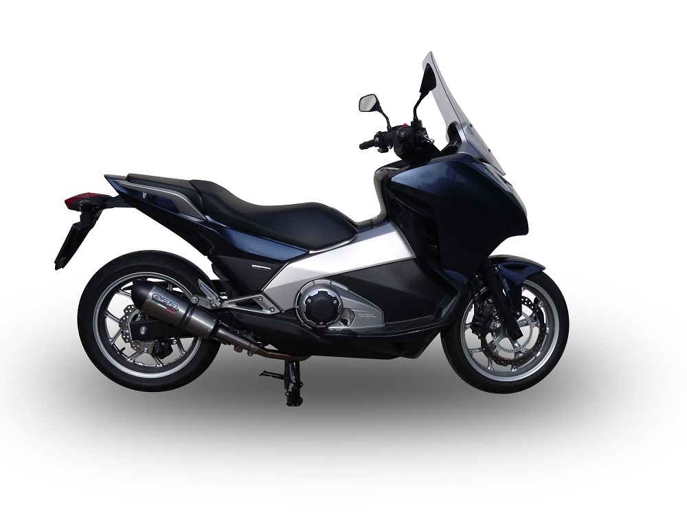 GPR pot echappement compatible avec  Honda Integra 700 2012-2013, Gpe Ann. titanium, Échappement légal, homologué,silencieux avec db killer amovible et tuyau de liaison spécifique 