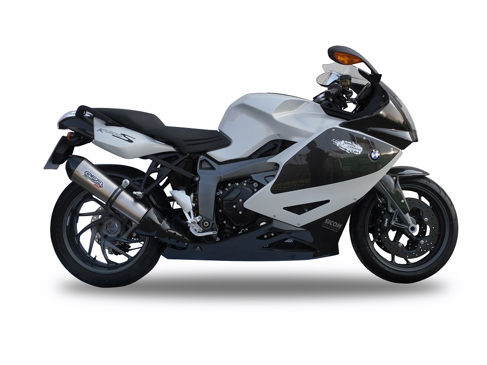 GPR pot echappement compatible avec  Bmw K 1300 S -R  2009-2014, Gpe Ann. titanium, Échappement légal, homologué,silencieux avec catalyseur, db killer amovible et tuyau de liaison spécifique 