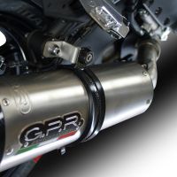 GPR pot echappement compatible avec  Kawasaki Versys 1000 I.E. 2011-2013, Albus Ceramic, Échappement légal, homologué,silencieux avec db killer amovible et tuyau de liaison spécifique 