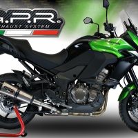 GPR pot echappement compatible avec  Kawasaki Versys 1000 I.E. 2011-2013, Gpe Ann. titanium, Échappement légal, homologué,silencieux avec db killer amovible et tuyau de liaison spécifique 