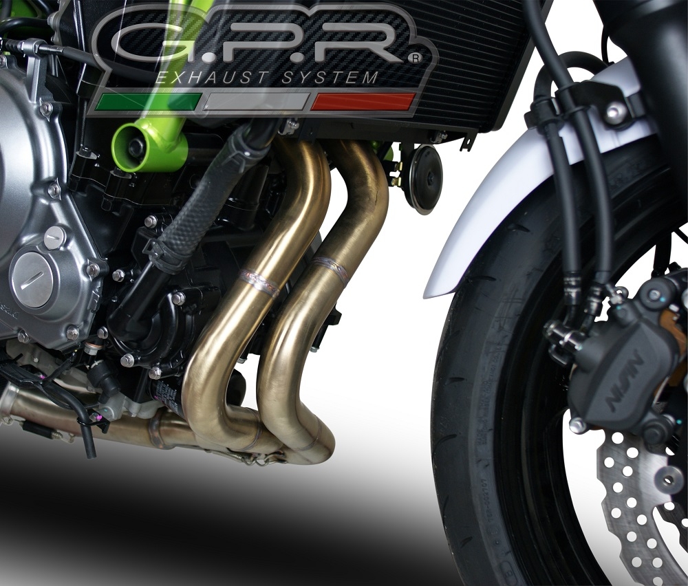 GPR pot echappement compatible avec  Kawasaki Ninja 650 2021-2022, Powercone Evo, Homologué et légal, système d'échappement complet avec catalyseur et db killer amovible 