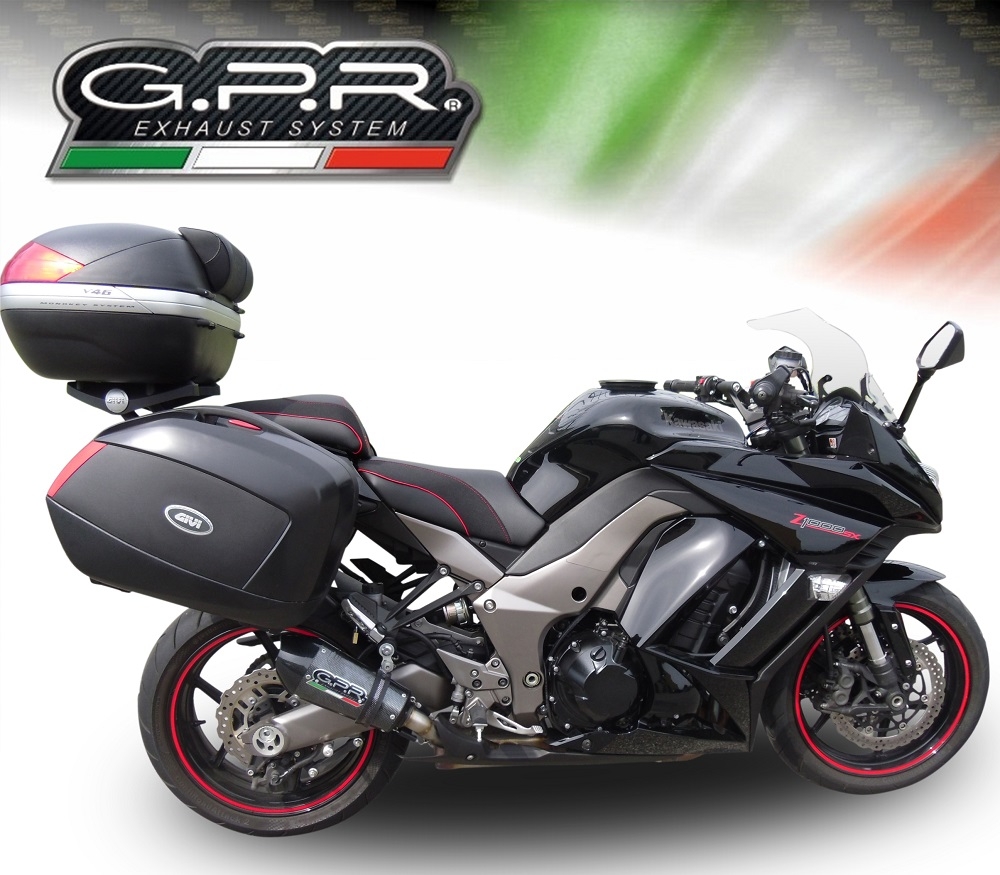 GPR pot echappement compatible avec  Kawasaki Z 1000  2010-2013, Gpe Ann. Poppy, Paire de pot d'échappement homologuées, livrées avec db killer amovible et raccords spécifiques 