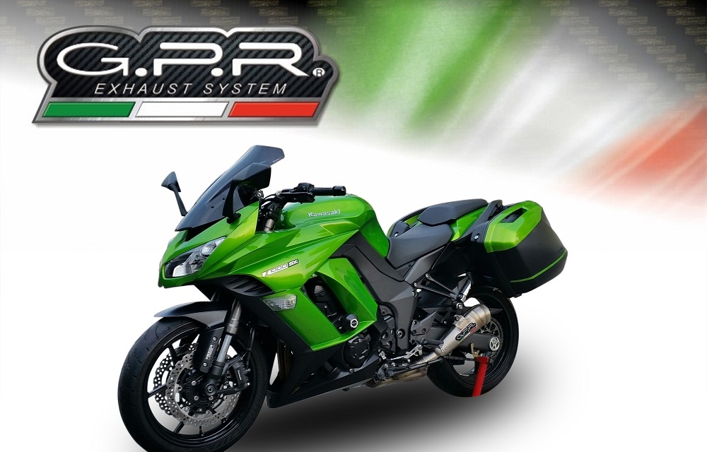 GPR pot echappement compatible avec  Kawasaki Z 1000 Sx 2011-2016, Powercone Evo, Paire de pot d'échappement homologuées, livrées avec db killer amovible et raccords spécifiques 