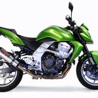 GPR pot echappement compatible avec  Kawasaki Z 750 - R  2007-2014, Gpe Ann. titanium, Pot Échappement slip-on homologué, légal, avec db killer amovible, tuyau de liaison et catalyseur 