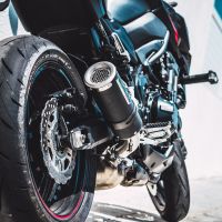 GPR pot echappement compatible avec  Kawasaki Z 900 2017-2019, M3 Black Titanium, Échappement légal, homologué,silencieux avec db killer amovible et tuyau de liaison spécifique 