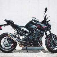 GPR pot echappement compatible avec  Kawasaki Z 900 E 2020-2024, Powercone Evo, Échappement légal, homologué,silencieux avec db killer amovible et tuyau de liaison spécifique 