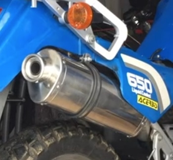 GPR pot echappement compatible avec  Kawasaki Klr 600 1985-2004, Trioval, Échappement légal, homologué,silencieux avec db killer amovible et tuyau de liaison spécifique 