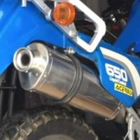 GPR pot echappement compatible avec  Kawasaki Klr 600 1985-2004, Trioval, Échappement légal, homologué,silencieux avec db killer amovible et tuyau de liaison spécifique 