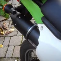 GPR pot echappement compatible avec  Kawasaki Klr 650  2006-2023, Furore Nero, Échappement légal, homologué,silencieux avec db killer amovible et tuyau de liaison spécifique 