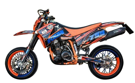 GPR pot echappement compatible avec  Ktm EGS Adventure - LC4  1999-2003, Furore Nero, Échappement légal, homologué,silencieux avec db killer amovible et tuyau de liaison spécifique 