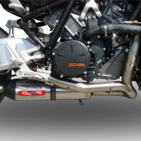 GPR pot echappement compatible avec  Ktm Rc 8 R 2008-2014, Gpe Ann. titanium, Pot echappement racing, ligne complet, fourni avec collecteur spécifique, article sans homologation 