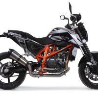 GPR pot echappement compatible avec  Ktm Duke 690 2017-2020, GP Evo4 Titanium, Échappement légal, homologué,silencieux avec db killer amovible et tuyau de liaison spécifique 