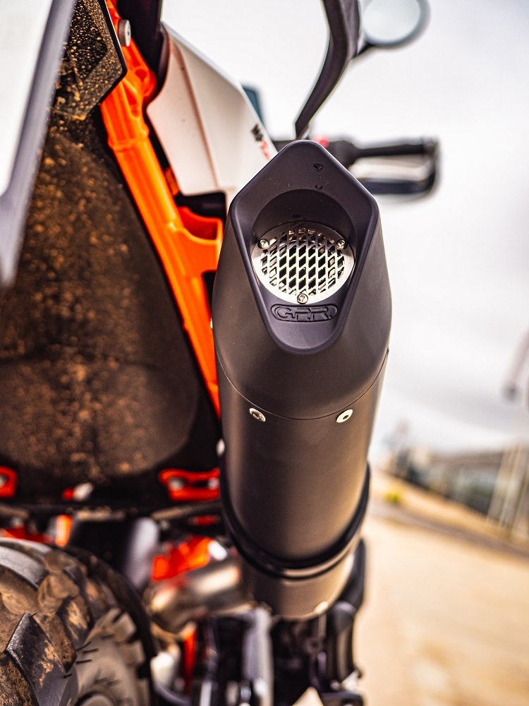 GPR pot echappement compatible avec  Ktm Duke 890 2021-2024, Furore Evo4 Nero, Échappement légal, homologué,silencieux avec db killer amovible et tuyau de liaison spécifique 