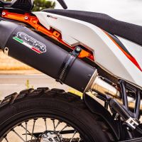 GPR pot echappement compatible avec  Ktm Duke 890 2021-2024, GP Evo4 Black Titanium, Échappement légal, homologué,silencieux avec db killer amovible et tuyau de liaison spécifique 