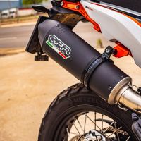 GPR pot echappement compatible avec  Ktm Duke 890 2021-2024, GP Evo4 Black Titanium, Échappement légal, homologué,silencieux avec db killer amovible et tuyau de liaison spécifique 