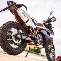 GPR pot echappement compatible avec  Ktm SMT 890 2023-2024, Albus Evo4, Échappement légal, homologué,silencieux avec db killer amovible et tuyau de liaison spécifique 