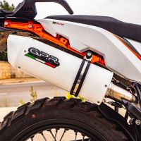 GPR pot echappement compatible avec  Ktm Duke 890 2021-2024, Albus Evo4, Échappement légal, homologué,silencieux avec db killer amovible et tuyau de liaison spécifique 