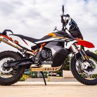 GPR pot echappement compatible avec  Ktm Duke 890 2021-2024, Powercone Evo, Échappement légal, homologué,silencieux avec db killer amovible et tuyau de liaison spécifique 