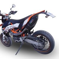 GPR pot echappement compatible avec  Ktm Enduro 690 R  2007-2016, Furore Nero, Homologué et légal, système d'échappement complet, avec db killer amovible 