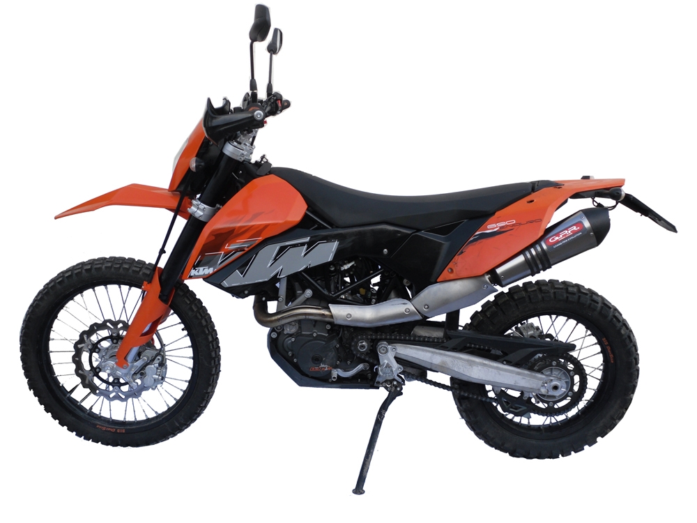 GPR pot echappement compatible avec  Ktm Enduro 690 R  2007-2016, Gpe Ann. titanium, Homologué et légal, système d'échappement complet, avec db killer amovible 