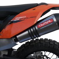 GPR pot echappement compatible avec  Ktm Enduro 690 R  2007-2016, Gpe Ann. titanium, Homologué et légal, système d'échappement complet, avec db killer amovible 