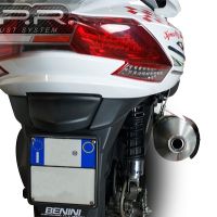 GPR pot echappement compatible avec  Kymco Myroad 700 2012-2016, Power Bomb, Échappement légal, homologué,silencieux avec catalyseur, db killer amovible et tuyau de liaison spécifique 