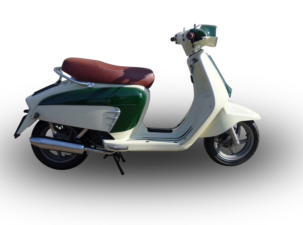 GPR pot echappement compatible avec  Lambretta Lambretta 125 - 150 Milano  2012-2014, Ultracone lucido, Homologué et légal, système d'échappement complet, avec db killer amovible 