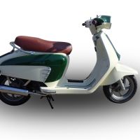 GPR pot echappement compatible avec  Lambretta Lambretta 125 - 150 Milano  2012-2014, Ultracone lucido, Homologué et légal, système d'échappement complet, avec db killer amovible 