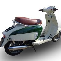 GPR pot echappement compatible avec  Lambretta Lambretta 125 - 150 Milano  2012-2014, Ultracone lucido, Homologué et légal, système d'échappement complet, avec db killer amovible 