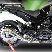 GPR pot echappement compatible avec  Benelli Leoncino 500 Trail 2017-2024, Powercone Evo, Échappement légal, homologué,silencieux avec db killer amovible et tuyau de liaison spécifique 