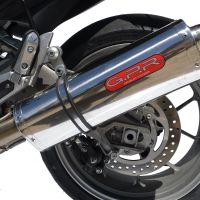 GPR pot echappement compatible avec  Aprilia Mana 850 Gt 2007-2016, Trioval, Pot échappement homologué et légal, silencieux avec mi-collecteur y db killer amovible 